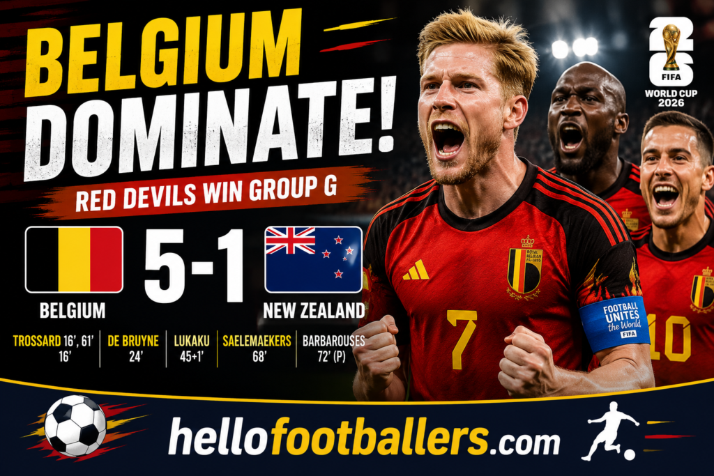 Belgium 5-1 New Zealand Highlights