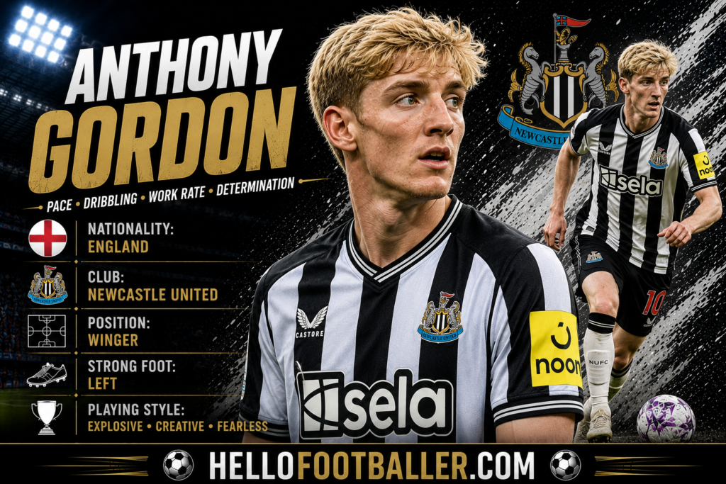 Anthony Gordon Profile: Age, Height, Wife, Girlfriend, Family, Career Stats, Net Worth, FIFA World Cup 2026 & Biography