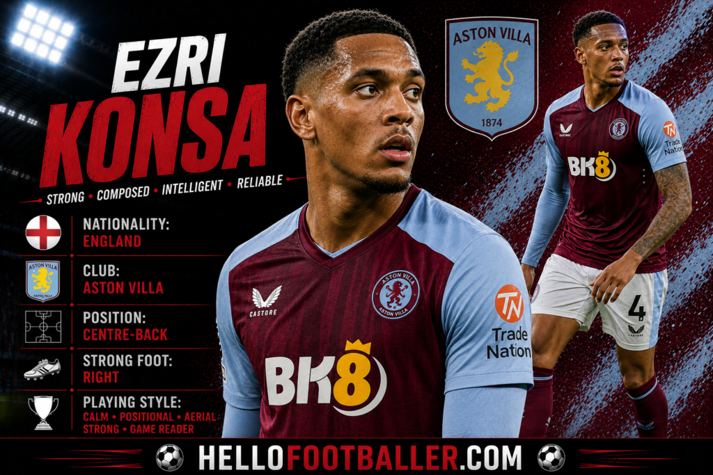 Ezri konsa Profile: Age, Height, Wife, Girlfriend, Family, Career Stats, Net Worth, FIFA World Cup 2026 & Biography