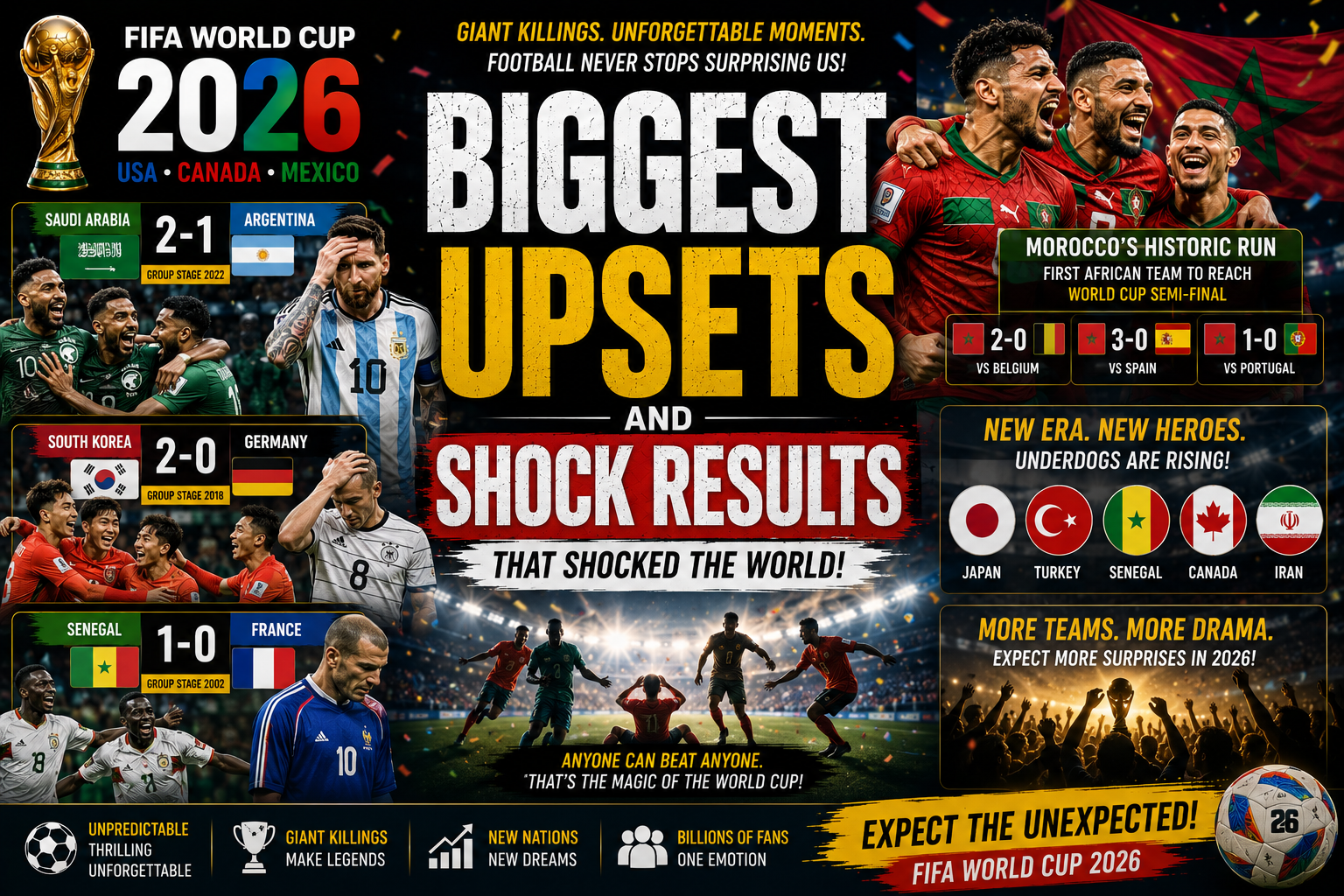 FIFA World Cup 2026 Biggest Upsets