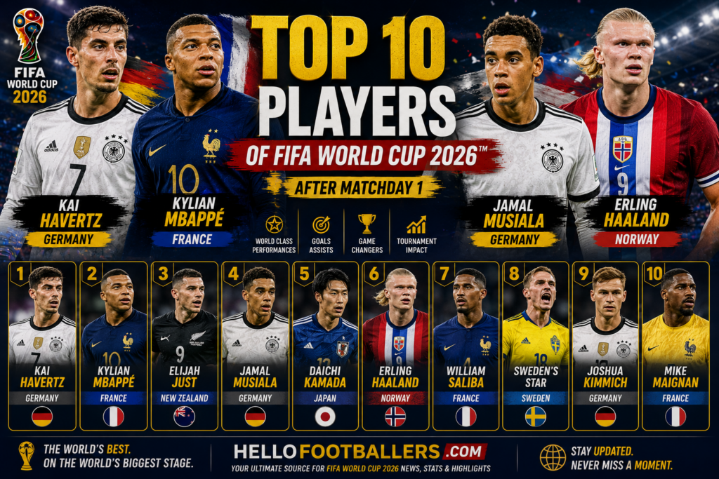 Top 10 Players of FIFA World Cup 2026 After Matchday 1