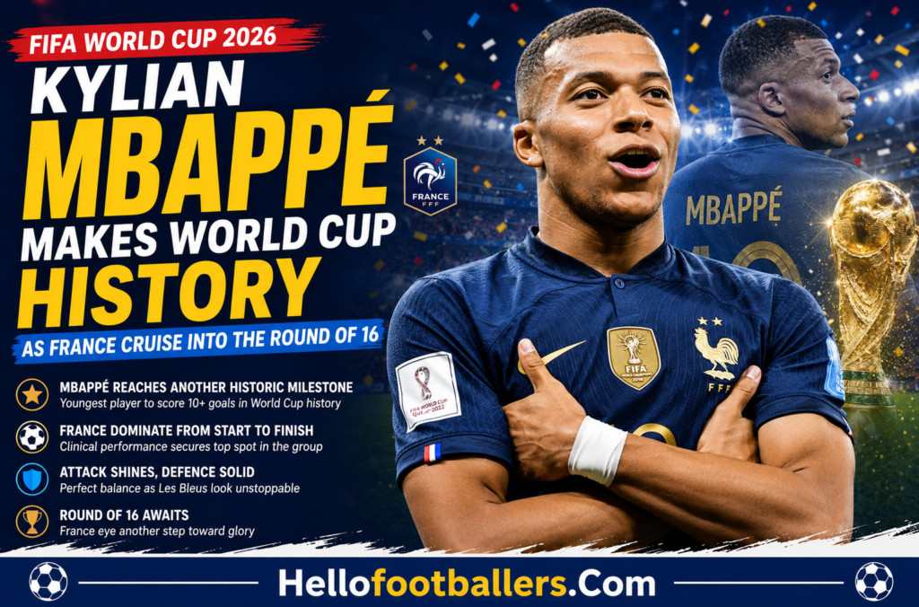 Kylian Mbappé Makes World Cup History as France Cruise Into the Round of 16