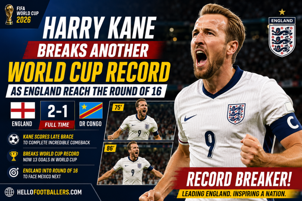 FIFA World Cup 2026: Harry Kane Breaks Another World Cup Record as England Reach the Round of 16