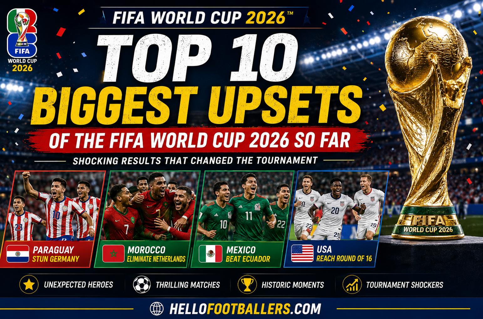 Top 10 Biggest Upsets of the FIFA World Cup 2026 So Far