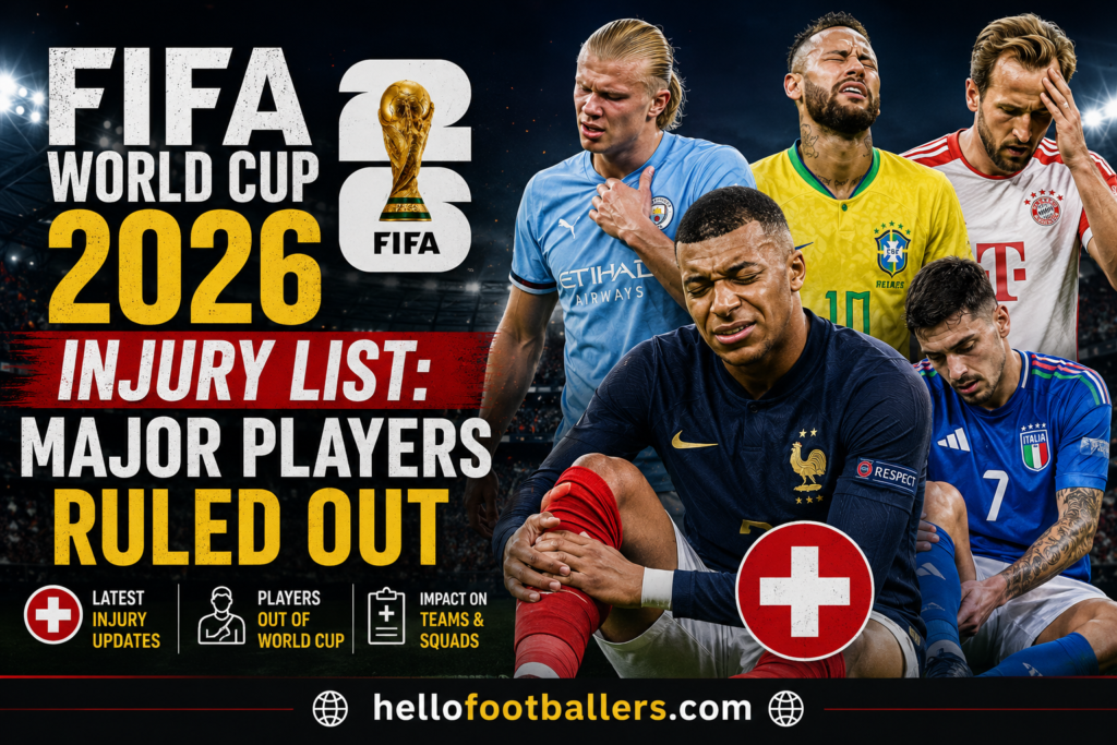 FIFA World Cup 2026 Injury List: Major Players Ruled Out