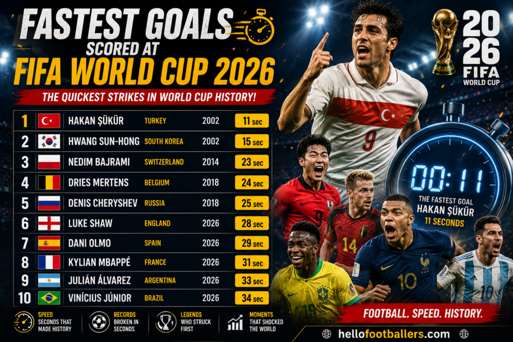 Fastest Goals Scored at FIFA World Cup 2026