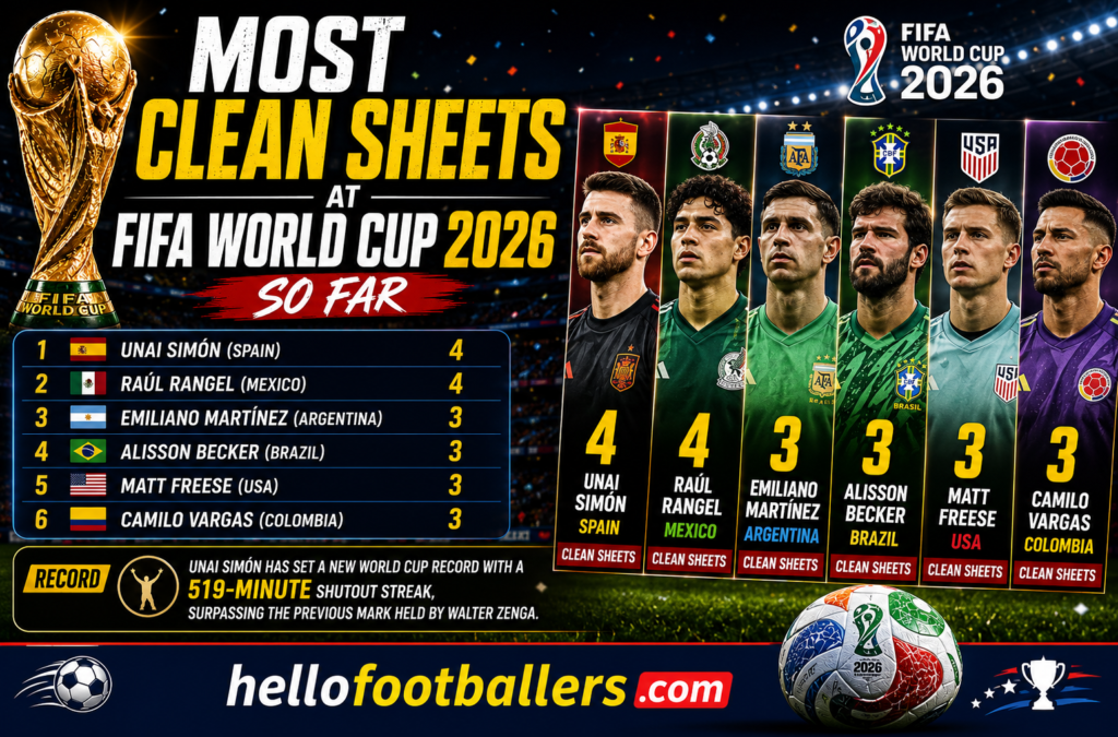 Most Clean Sheets at FIFA World Cup 2026