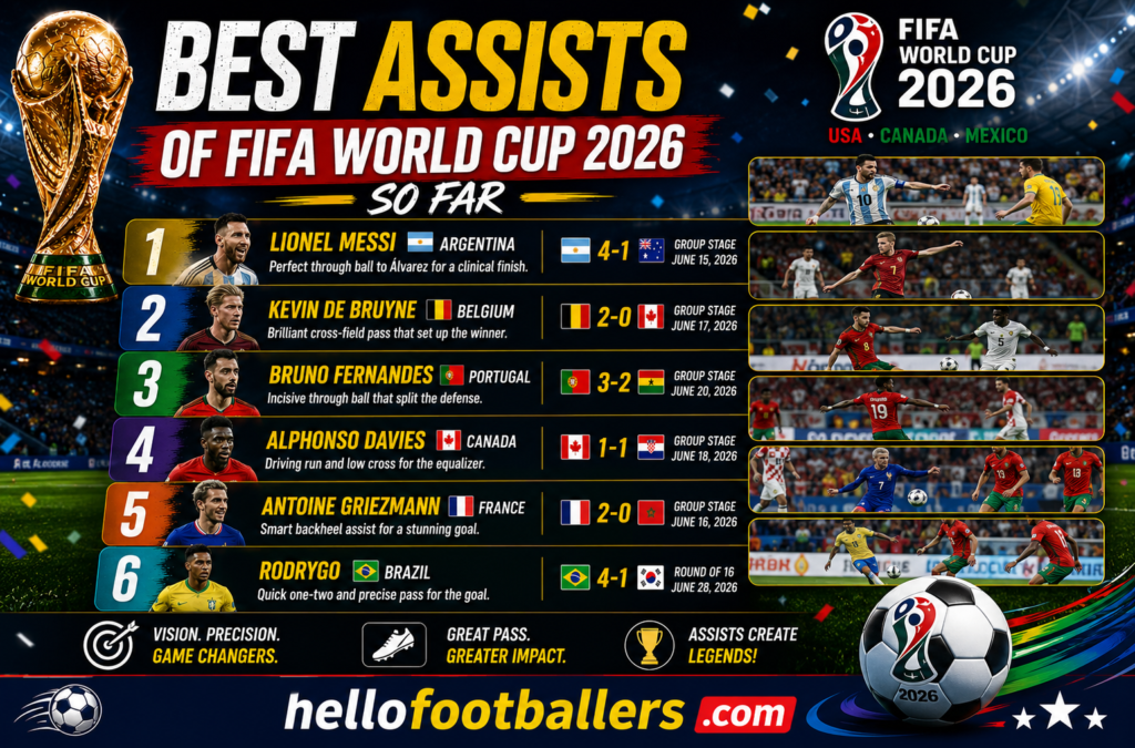 Best Assists of FIFA World Cup 2026