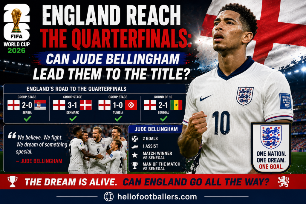England Reach the Quarterfinals: Can Jude Bellingham Lead Them to the Title?