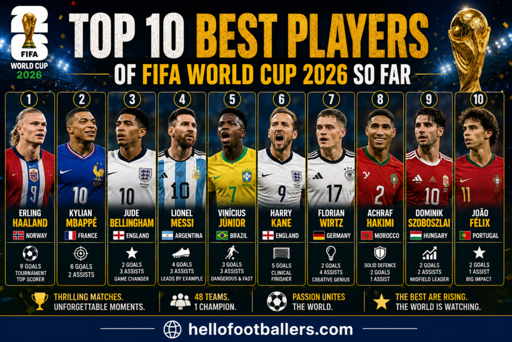Top 10 Best Players of FIFA World Cup 2026 So Far