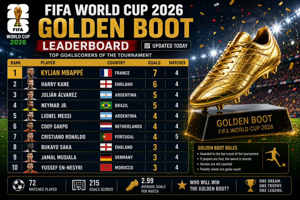 FIFA World Cup 2026 Golden Boot Leaderboard (Updated Today)
