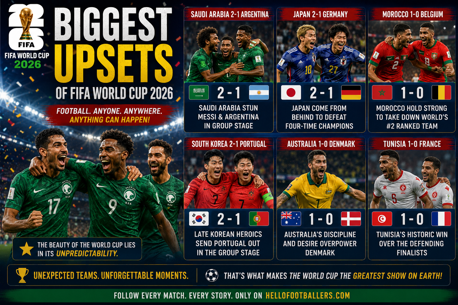 Biggest Upsets of FIFA World Cup 2026