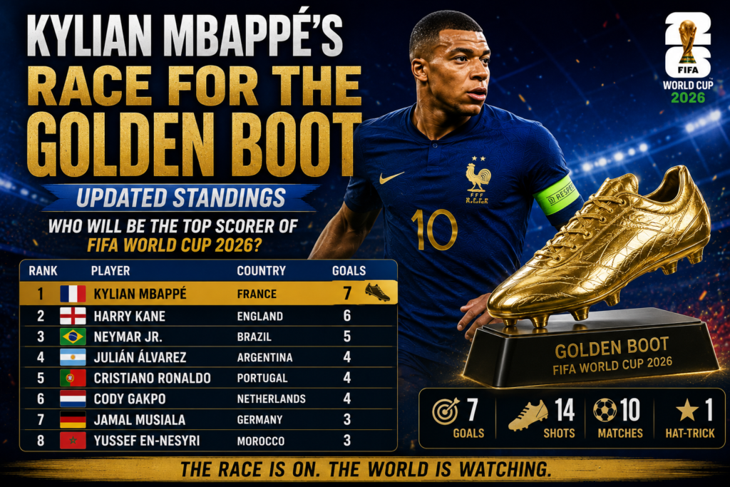 Kylian Mbappé's Race for the ,Golden Boot – Updated Standings