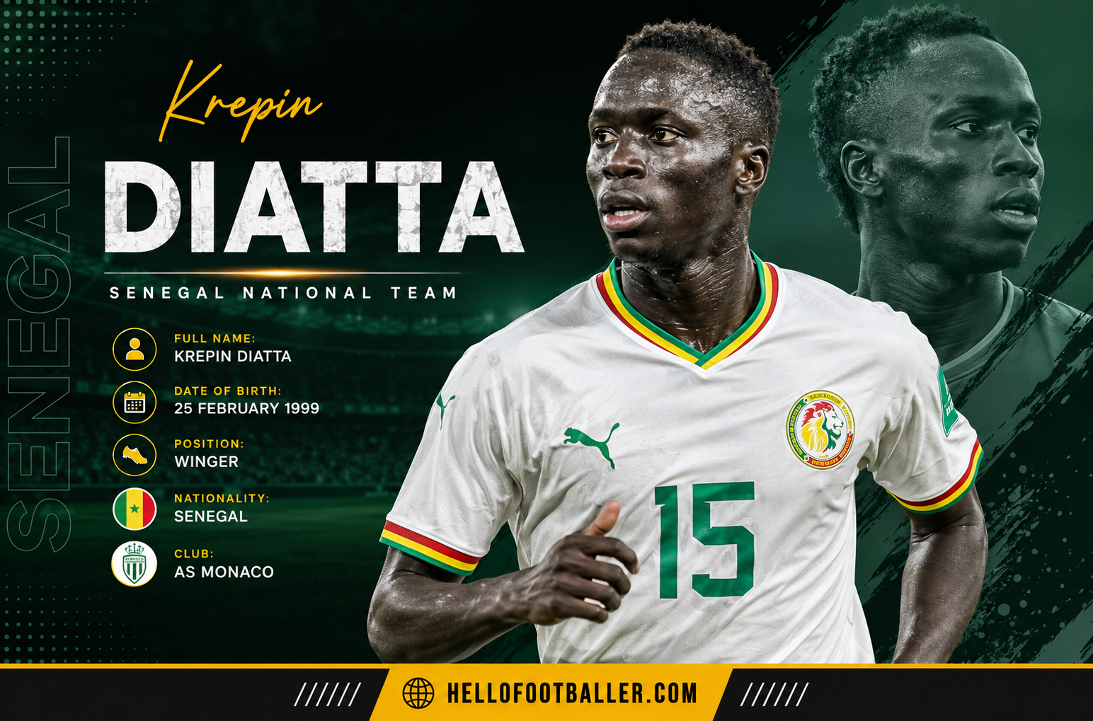 Krépin Diatta Profile: Age, Height, Wife, Girlfriend, Family, Career Stats, Net Worth, FIFA World Cup 2026 & Biography