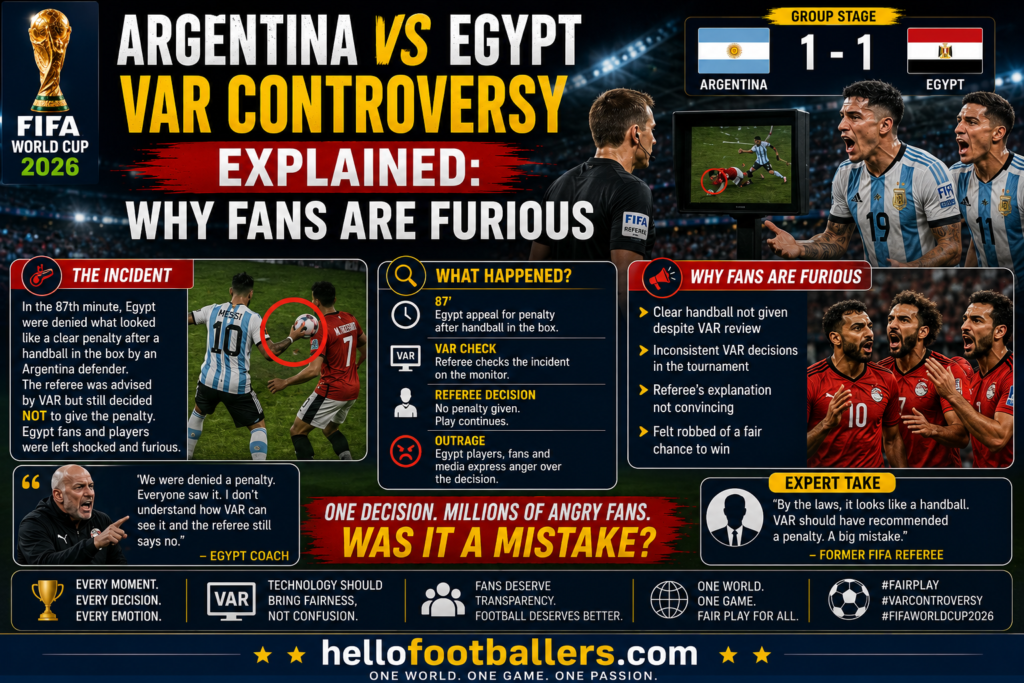 Argentina vs Egypt VAR Controversy Explained: Why Fans Are Furious