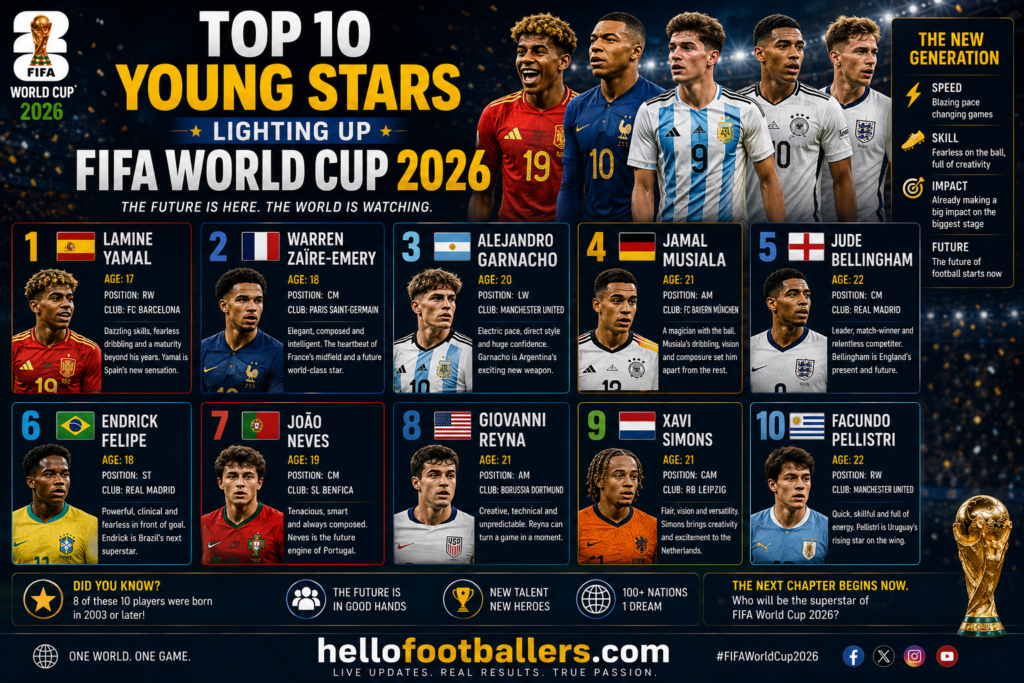 Top 10 Young Stars Lighting Up FIFA World Cup 2026
